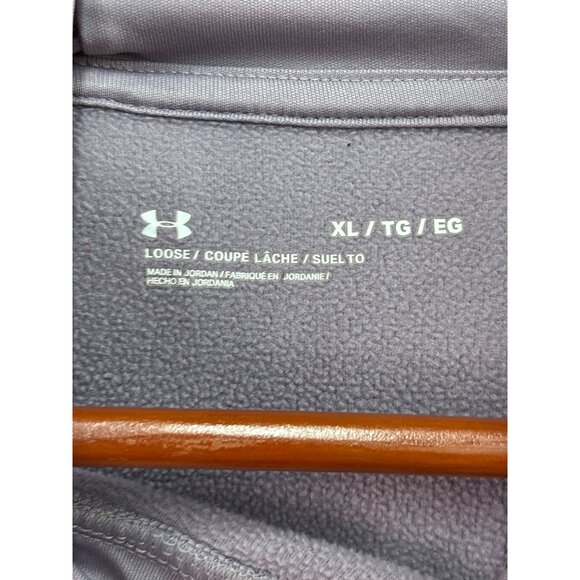 Under Armour Mens Loose Fit Hoodie XL Purple Polyester - Picture 3 of 6